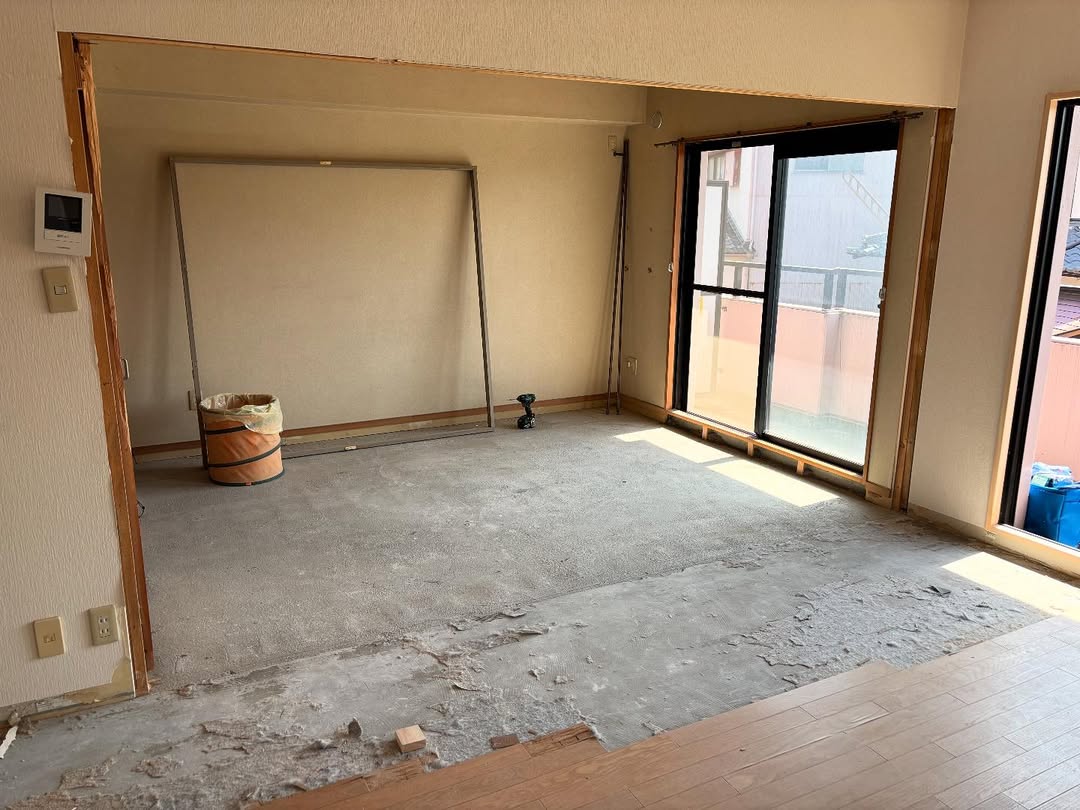 【内装工事】アパート和室を解体して広々LDKにリフォーム！（静岡県静岡市葵区）