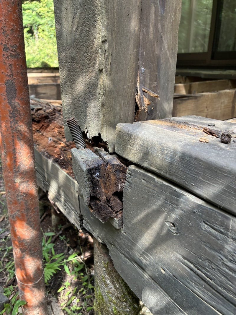 木造別荘の腐ったウッドデッキ改修工事（静岡県裾野市）