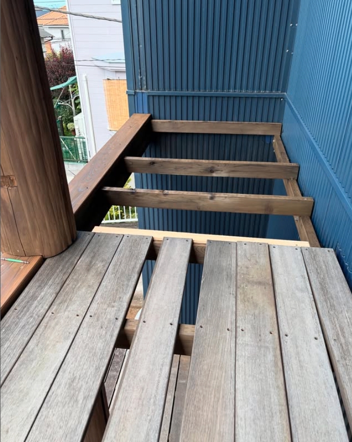 【バルコニー施工】ウッドデッキで空間がもっと気持ちよくなる♪（静岡県沼津市）