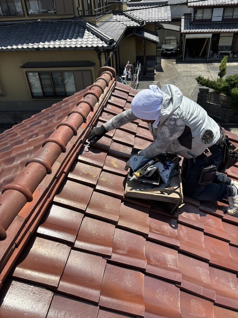 【瓦屋根補修】漆喰の劣化を丁寧に補修！（静岡県静岡市葵区千代田）